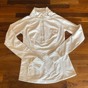 Lululemon White 1/4 zip running jacket Size 8